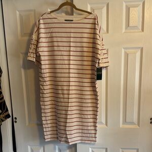 Striped Dress with Bow Sleeves